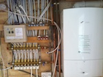 wiring beside a boiler